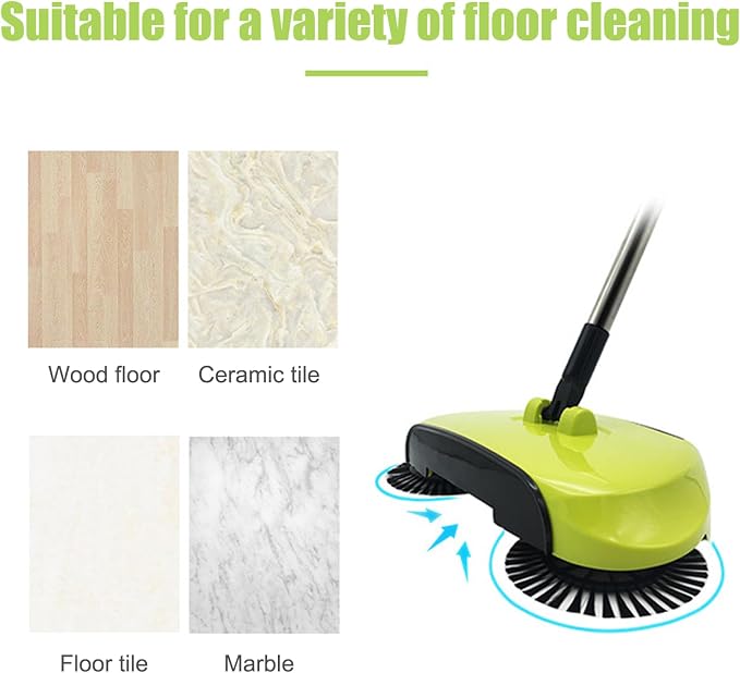 Carpet Sweeper 360° Rotation Manual Floor Sweeper - Image 7