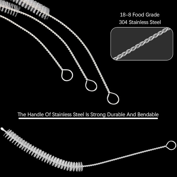 TrelaCo 100 Pcs Tracheostomy Cleaning Brushes Trach Brush Nylon Bristle - Image 3