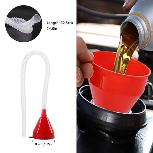 8 Pcs Oil Funnels for Automotive Use, Automotive Funnels Set, Plastic Funnel Set - Image 5