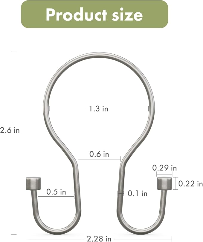 AmazerBath Shower Curtain Hooks Shower Curtain Rings - Image 4