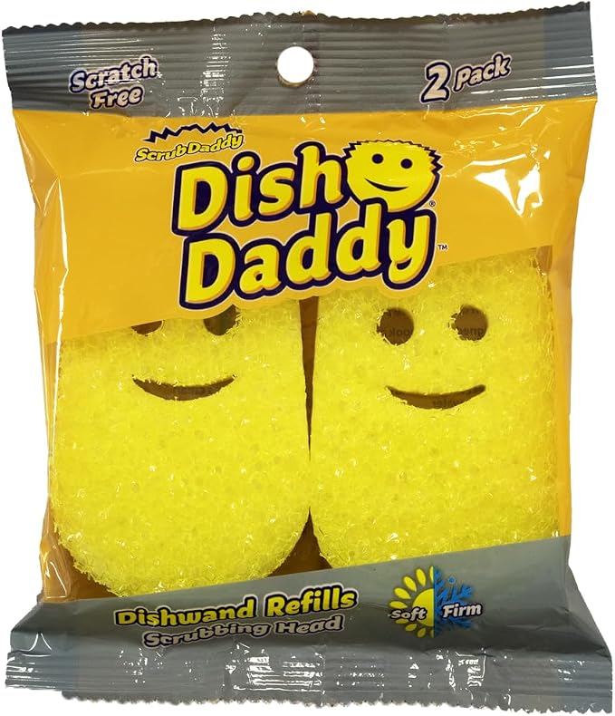 Scrub Daddy Dish Daddy Dish Wand & Refill Heads, Soap Dispensing Dish Brush - Image 7
