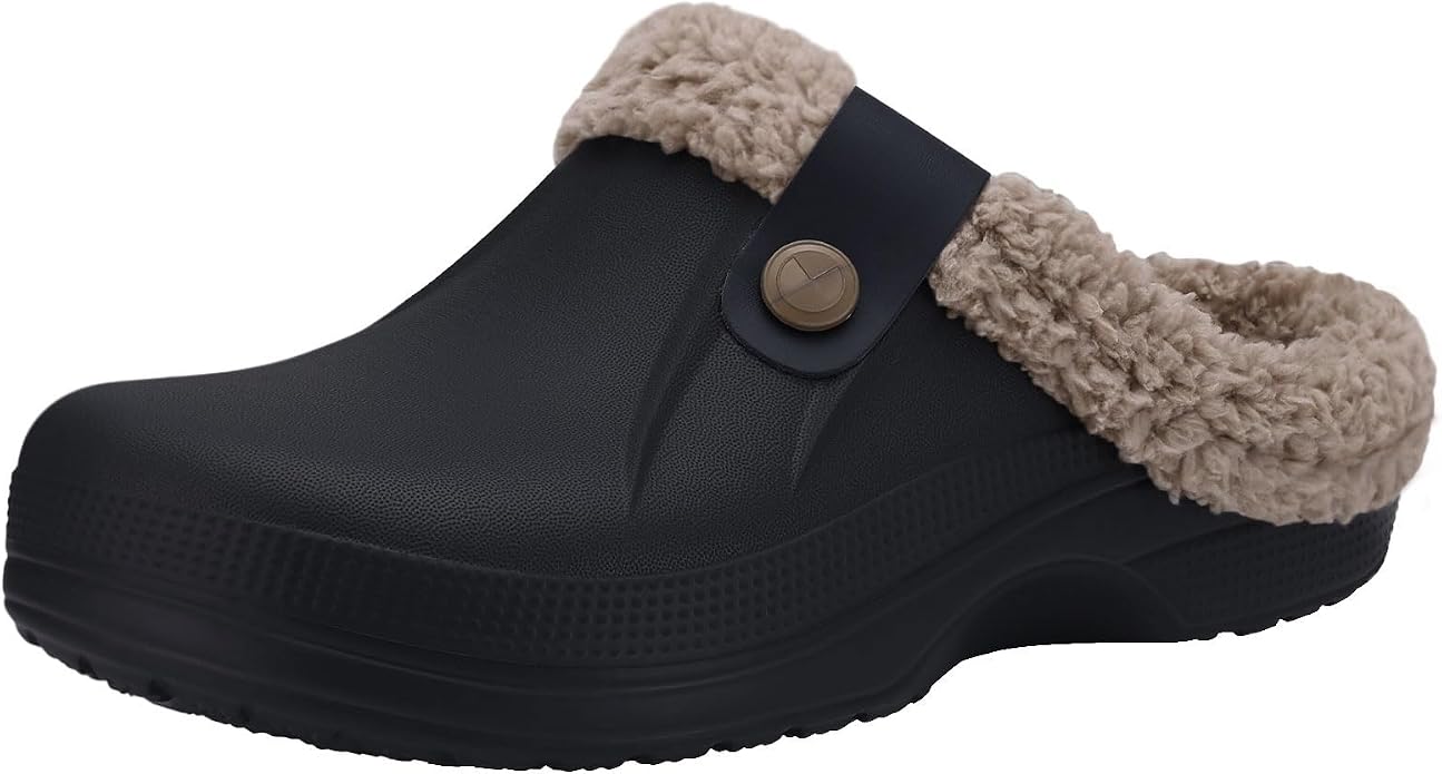 Beslip Classic Fur Lined Clogs Waterproof Winter Fuzzy Slippers by Beslip