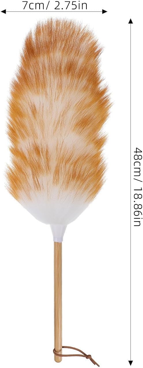 FRCOLOR Wooden Handle Wool Duster Handheld Dust Sweeper - Image 5
