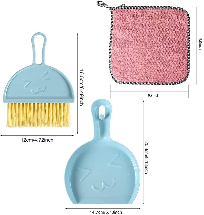 3 Packs of Mini Little Broom and Dustpan, Small Dustpan and Brush Set, Kids - Image 2