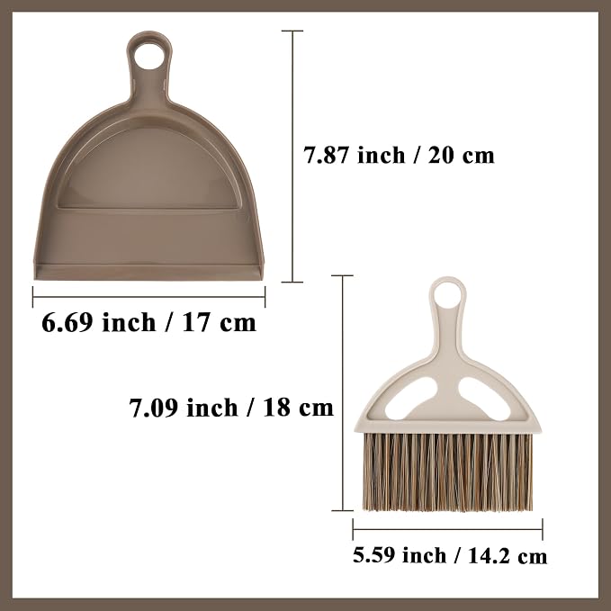 Mini Broom and Dustpan Set, Small Handheld Broom and Dustpan - Image 5