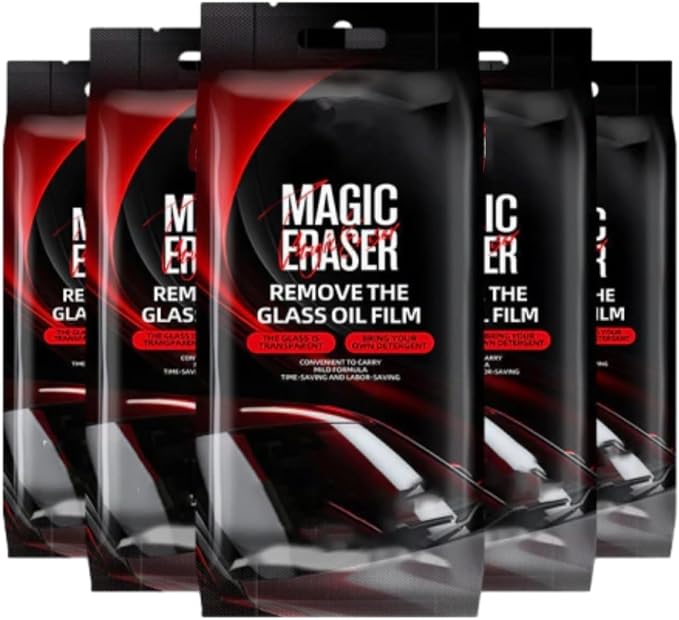 Car Glass Film Magic Cleaning Sponge, Non-Scratch Windshield Oil Film Remover by Unknown