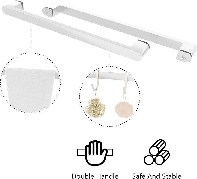 Double Sliding 56-60" W×72" H Shower Door, Semi-Frameless Sliding Glass Shower - Image 4
