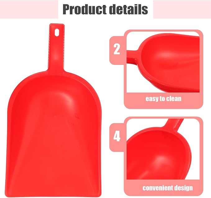 TEHAUX Red Multi-use Handheld Dustpan and Garbage Shovel - Image 8