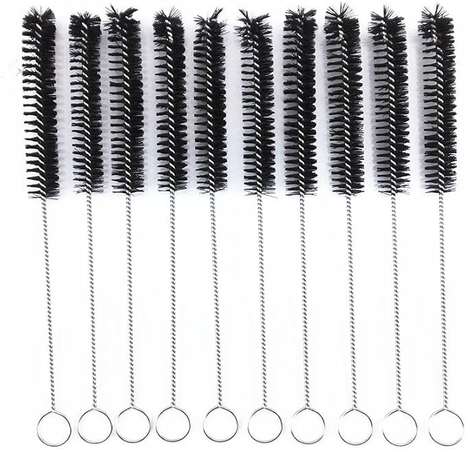yueton?Pack of 10 Black Nylon Tube Pipe Nozzle Brush Dia 10mm by yueton
