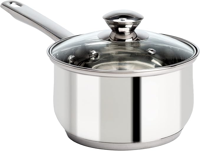 Ecolution Stainless Steel Sauce Pan, Encapsulated Induction Ready Cooking Pot by Ecolution