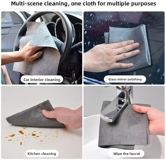 Magic Cleaning Cloth 5 Pcs Lint Free Cloth Microfiber Cleaning Rag，Reusable - Image 3
