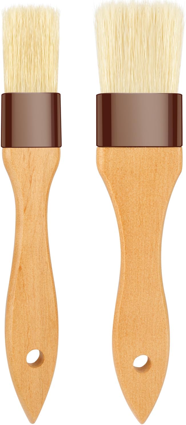 Pastry Brush-Basting Brush for Cooking, Beech Wooden Handle Butter Brush for by NXRACSH