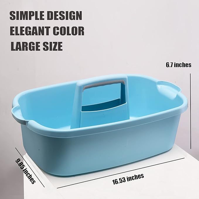 ALINK Large Plastic Shower Caddy Tote, Portable Storage Caddy Basket Organizer - Image 2