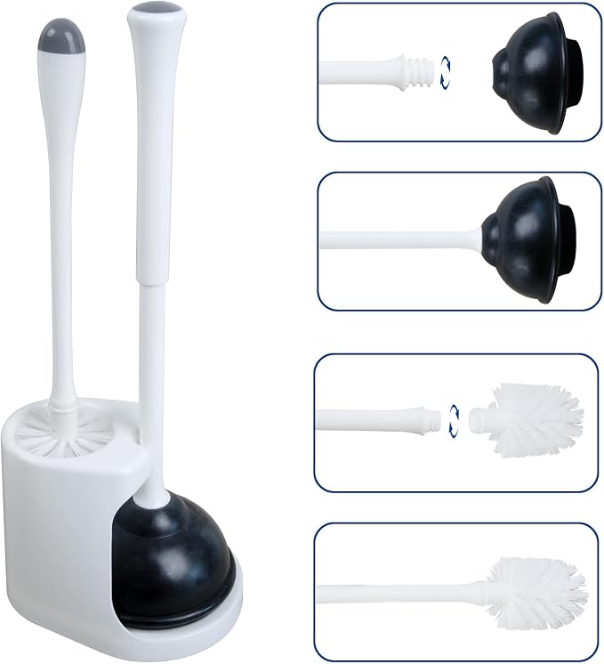 CELOX Toilet Brush and Plunger Set, Toilet Bowl Brush and Holder, Toilet Brush - Image 3