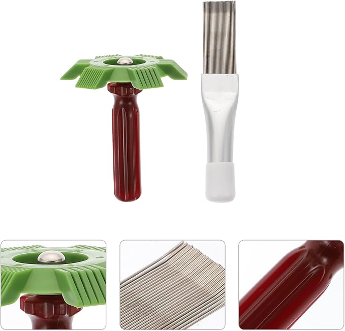Luxshiny Radiator Cleaning Brush Set 2pcs Stainless Steel and Plastic Fin Combs - Image 7