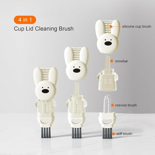 4 in 1 Cup Lid Cleaning Brush, Cup Crevice Cleaning Tools, Cup Lid Gap Cleaner - Image 2