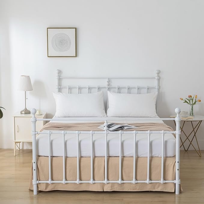 Bed Skirt, Bed Skirt Queen Size, Pleated Waffle Weave Bed Skirt with Split Corners, Queen Bed Skirt 18 Inch Drop (Light Camel, Queen - 18" Drop)