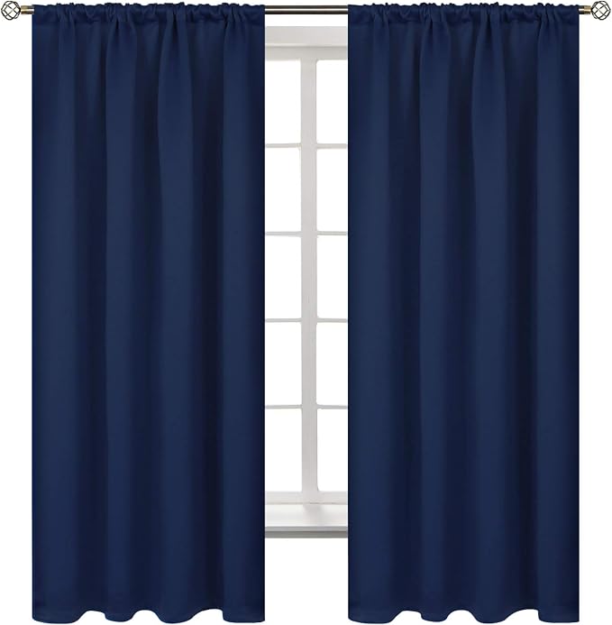 BGment Rod Pocket 63 Inch Long Blackout Curtains by BGment