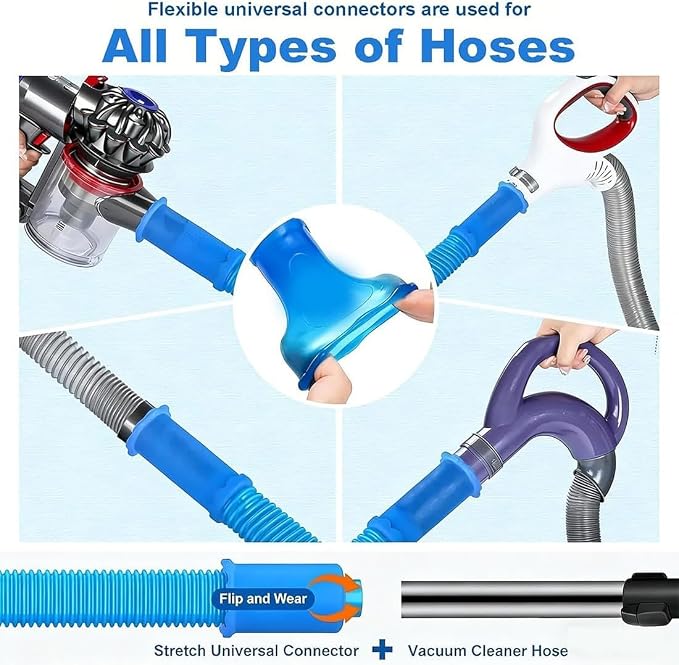 New Dryer Vent Cleaning Kit for Vacuum, Universal Dryer Lint Vacuum Attachment - Image 5