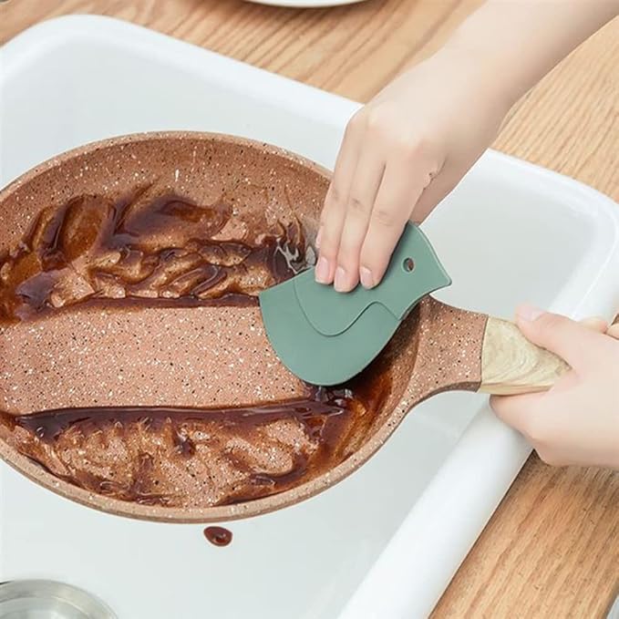 Pan Scraper Silicone Scraper, Penguin Shape Kitchen Cleaning Tool Pans Bowls - Image 8