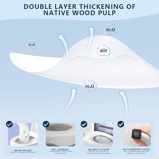 2 Pack Disposable Toilet Seat Covers Flushable Paper Toilet Seat Cover - Image 5