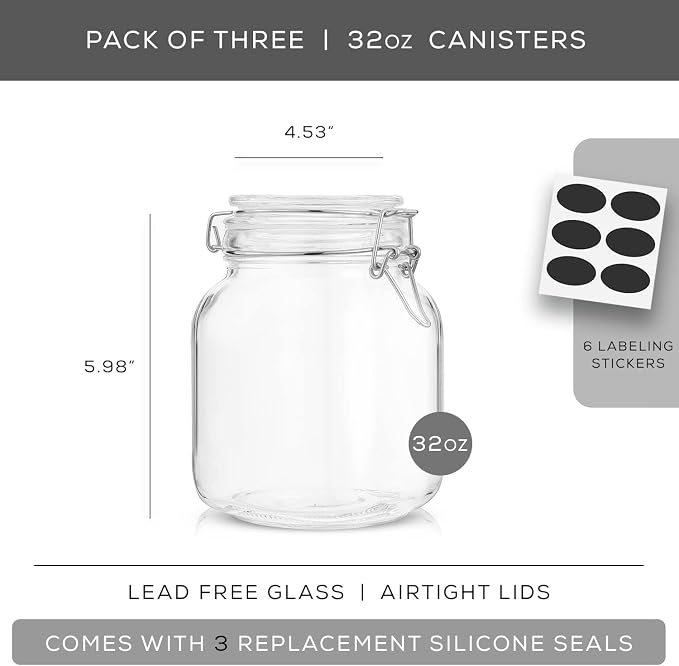 JoyJolt Airtight Glass Jars - Image 3