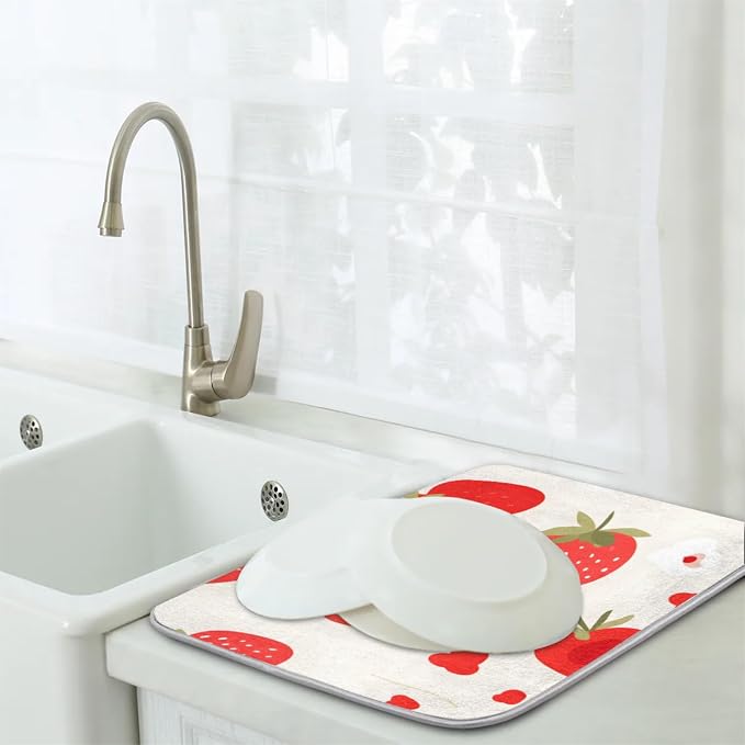 Dish Drying Mat for Kitchen Absorbent Drying Mat Reversible Dish Drying Pad - Image 7