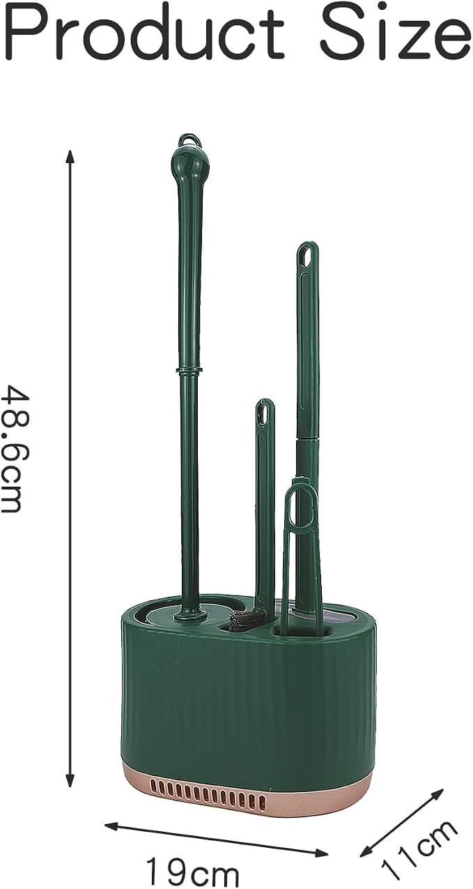 Basaza Toilet Brush and Holder Set Toilet Bowl Cleaning Brush and Holder - Image 2