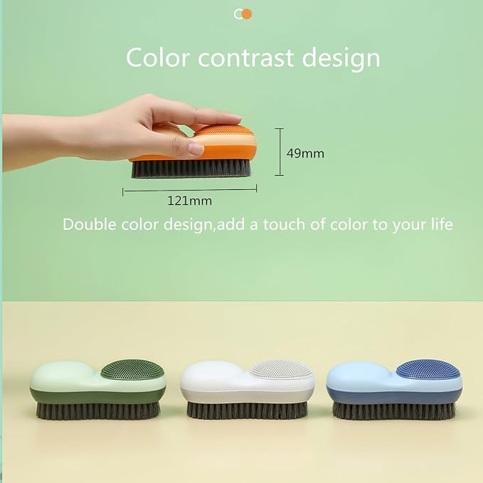 Two-Sided Laundry Stain Remover Brush, Soft Bristle - Image 2