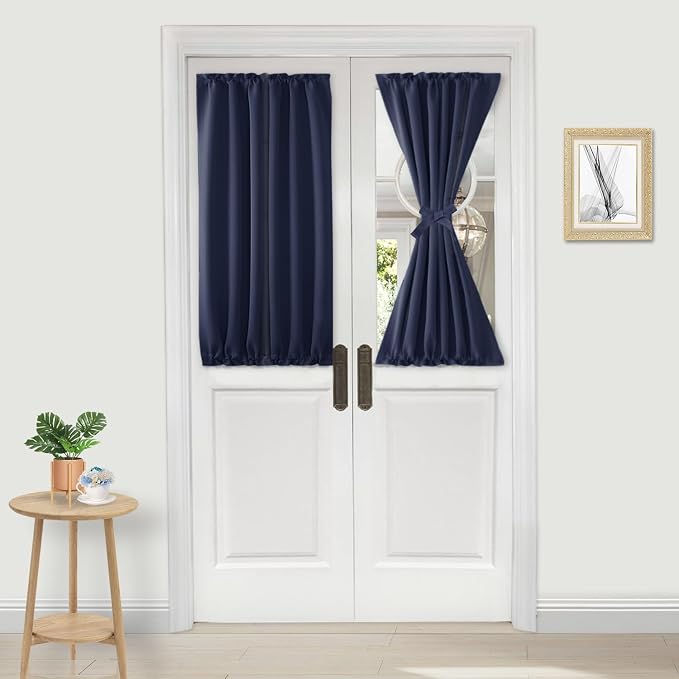 DWCN French Door Curtains – Rod Pocket Thermal Blackout Curtain by DWCN