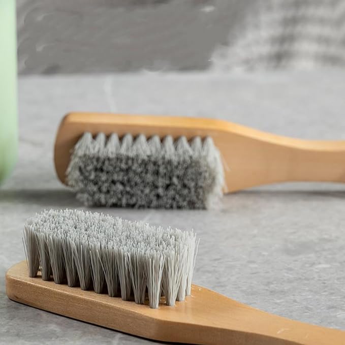 2 Pcs Long Handle Wood Laundry Brush - Image 3