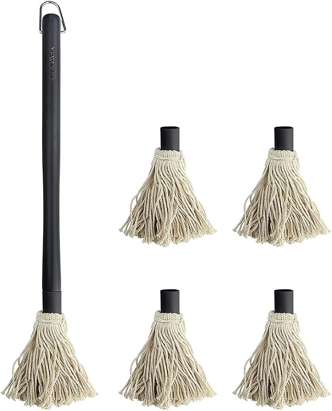 Grill Basting Mop, YFWOOD 18 Inch Grill Basting Brush BBQ Mop Black Wooden Long by YFWOOD