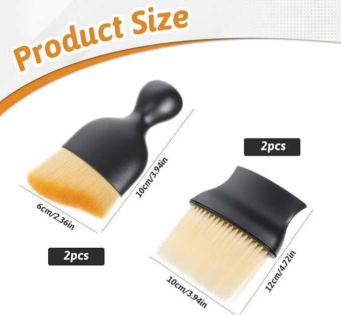 4 Pcs Car Interior Cleaning Brush Automotive Interior Dusting Brush Soft - Image 2