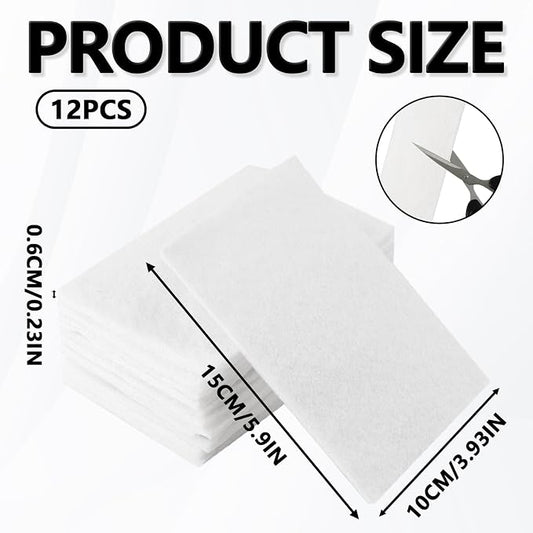 12PCS White Non Woven Pads & Non Scratch Scrubbing Pads 4x6 Inch Light Duty - Image 2