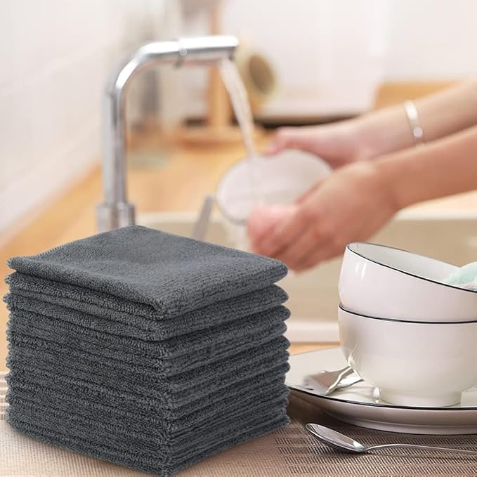 SINLAND Microfiber Cleaning Cloth Super Absorbent Kitchen Dish Cloths Quick Dry - Image 6