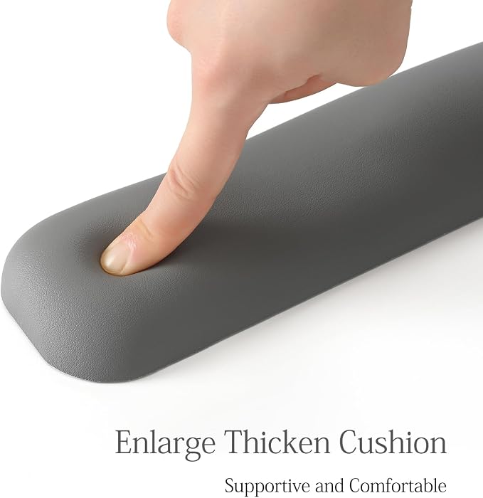 UnivoColors Design-Wave Keyboard Wrist Rest, Artificial Sheepskin+Memory - Image 3