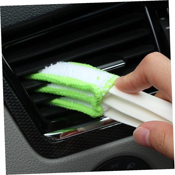 GLEAVI 3pcs Double-Ended Car Air Vent Cleaning Brush Set Green, Air Conditioner - Image 6