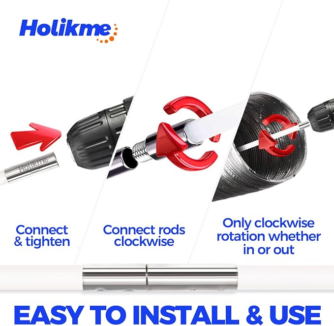 Holikme 30 Feet Dryer Vent Cleaner Kit, Flexible Lint Brush - Image 3