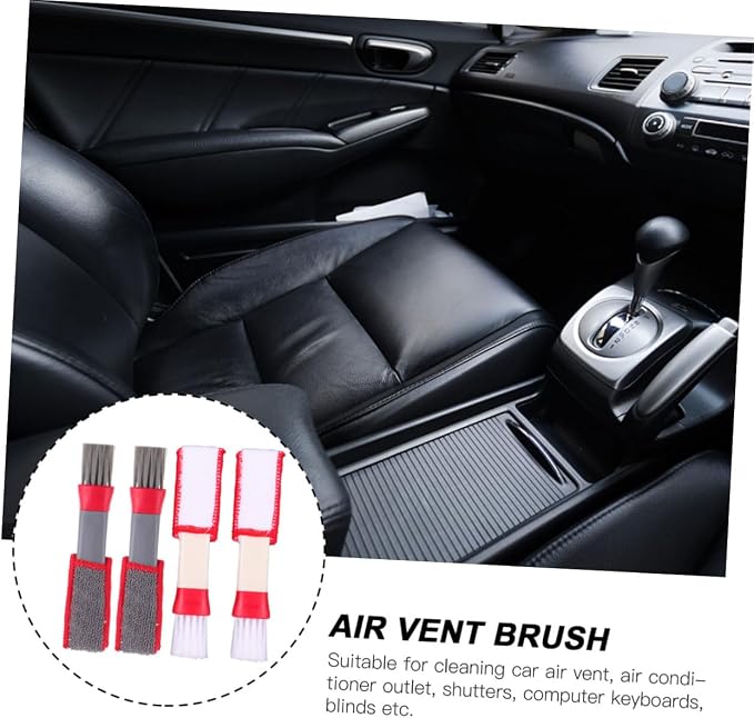 4pcs Car Air Vent Cleaning Brushes Dual-Head Dust Dusters - Image 8