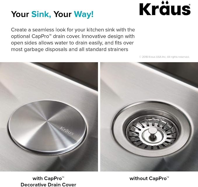 KRAUS CapPro Removable Decorative Drain Cover - Image 5