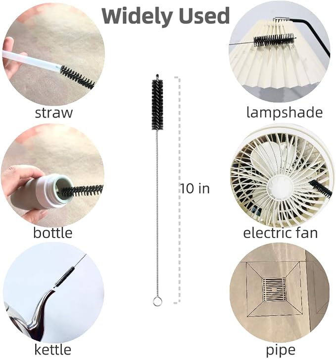 Flexible Drain Brush Straw Cleaner Set, Nylon Cleaner Double Ended Elastic Hose - Image 3