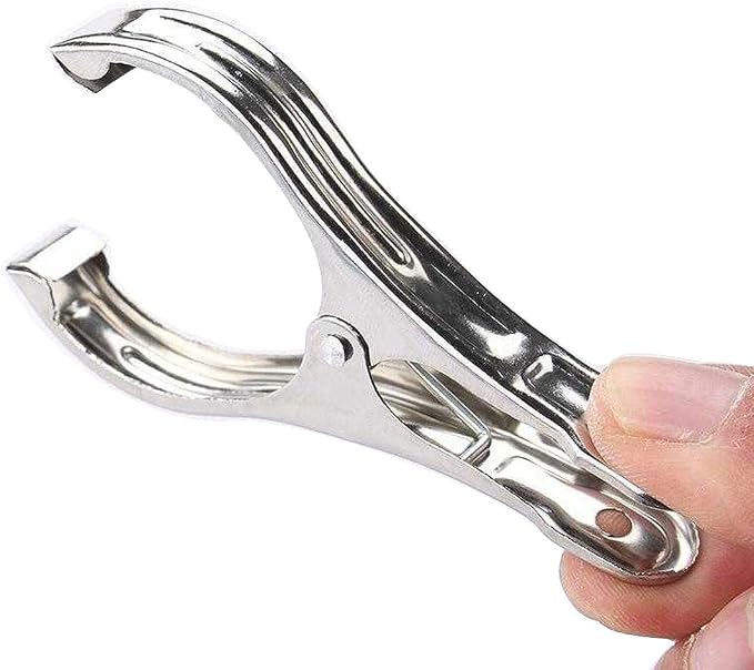 Metal ClothesPins, Row Cover Clips 20 Pack 3.5 Inch Stainless Steel Pool Towel - Image 4