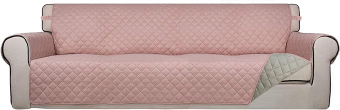 PureFit Reversible Quilted Sofa Cover, Water Resistant Slipcover Furniture by PureFit