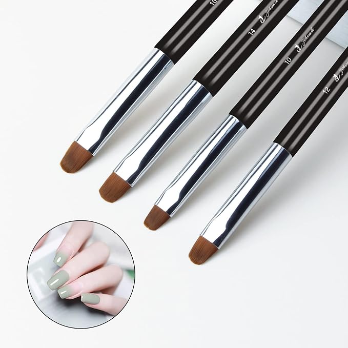 French Nail Brush, YIHUALE 2 Way French Gel Acrylic Nail Art Kolinsky Brush - Image 3