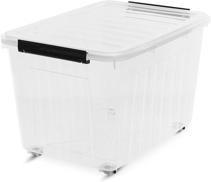 Citylife 82 QT Clear Plastic Storage Bins by CitylifeHomeOrganization