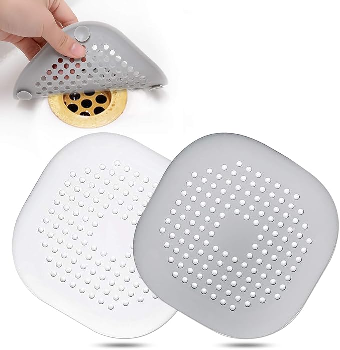 Hair Drain Catcher, Square Drain Cover by Bovinde