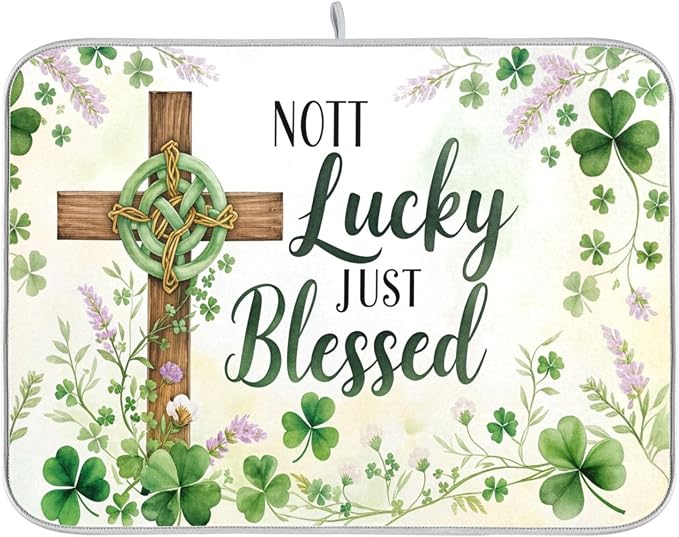St.Patrick Days Dish Drying Mat by Wamika