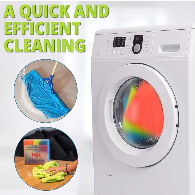 HELOMOR 3 Extra Large Microfiber Cleaning Cloths, Reusable Multi-Purpose - Image 3