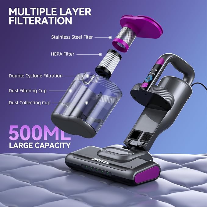 Mattress Vacuum Cleaner, 20Kpa Suction Bed Vacuum Cleaner - Image 5