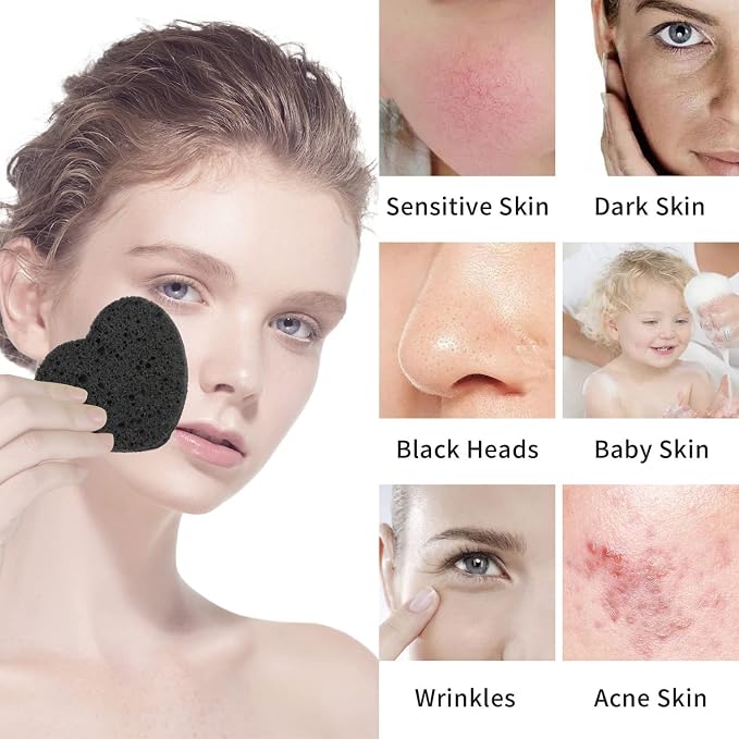 50-Count Facial Sponges Compressed, 100% Natural Cellulose Face Sponge - Image 4